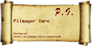 Pilmayer Imre névjegykártya